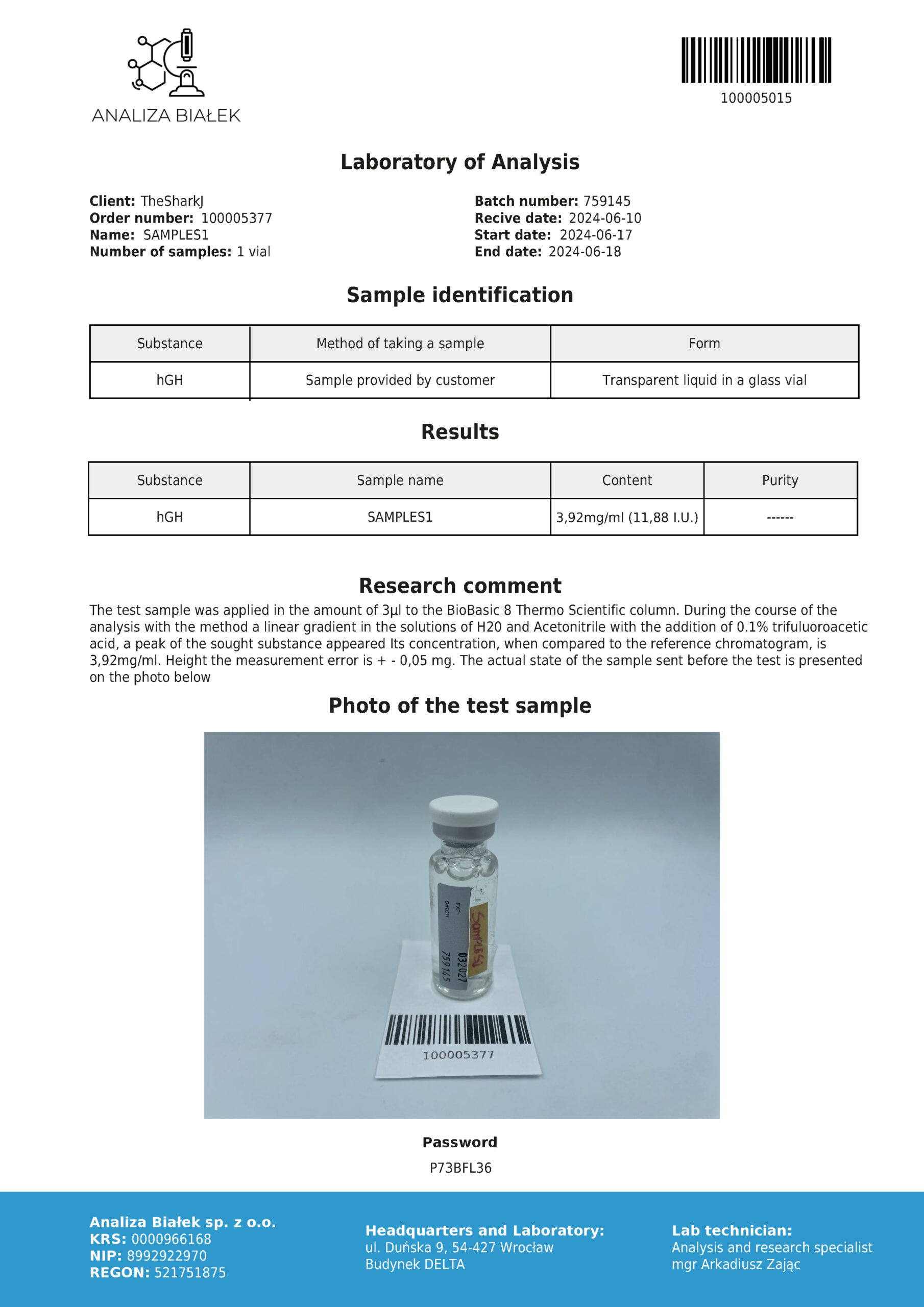 Somatropina HGH Liquido 50iu - Ormone della crescita - GH liquido già ricostruito - immagine 3