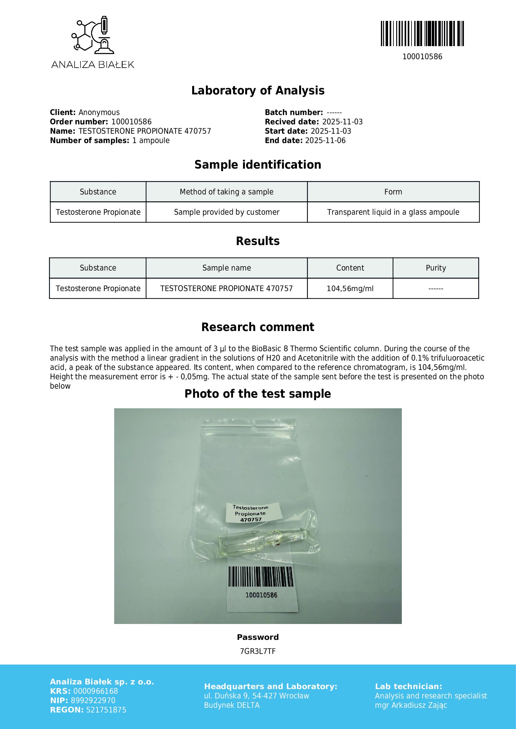 Propios 100 mg/ml (Testosterone Propionato) 10ml vial - immagine 2